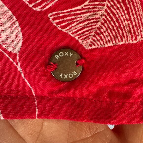 Roxy Coral White Floral Print  Red Yellow Sunday Halter Neck Wide Leg Romper XL - Picture 6 of 15